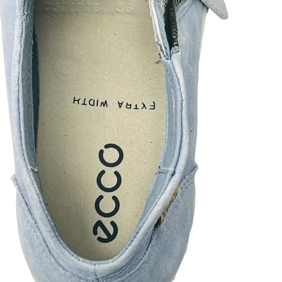Ecco Soft 7 women's nubuck leather dusty blue side zip booties size 5/EU 36 - Picture 10 of 13